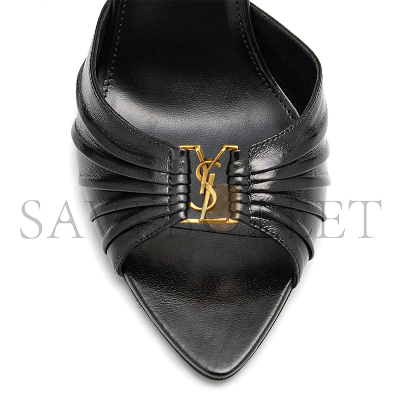 Y*L babylone Y*L ruched leather mule sandals